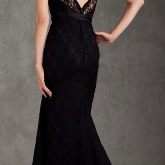 Mori Lee lace evening gown with V back - Picture 2 of 12